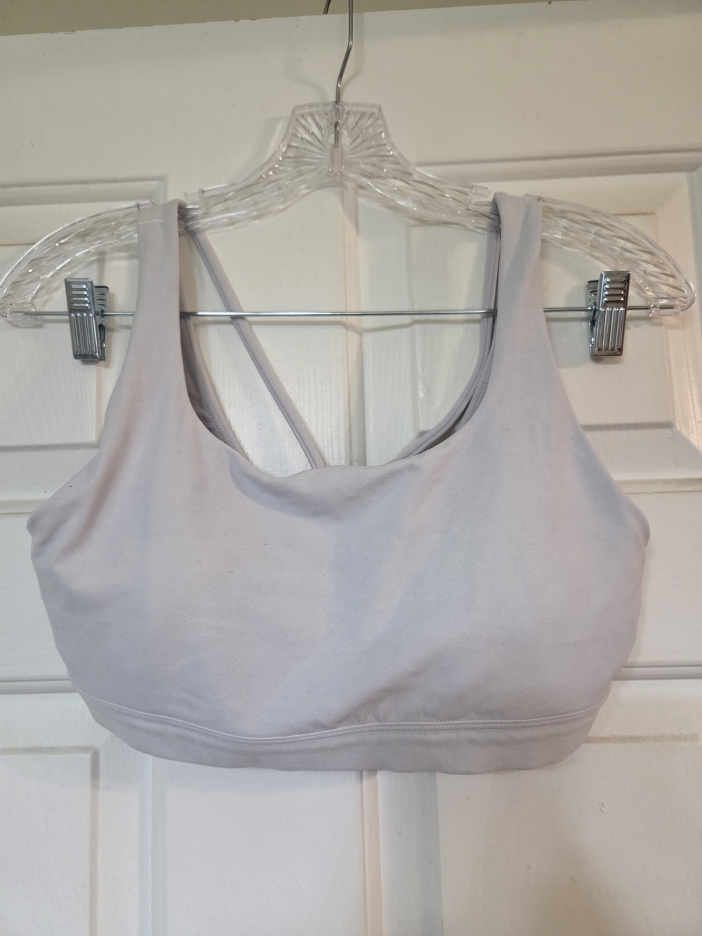 Athleta Light Gray Sports Bra Crop Top